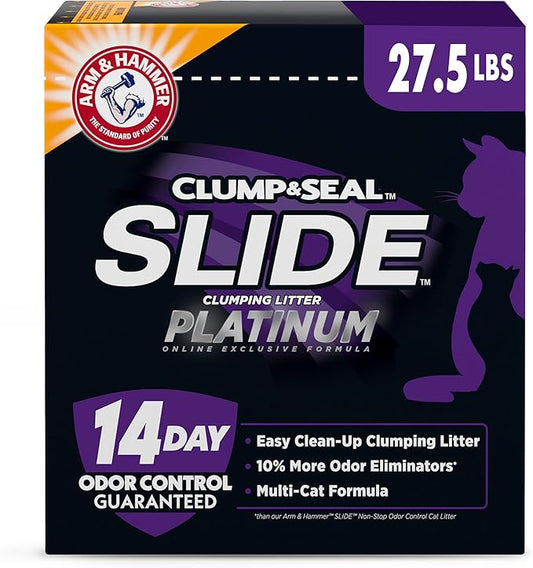 ARM & Hammer Clump & Seal Slide Platinum Multi-Cat Clumping Cat Litter by ARMHAMMER