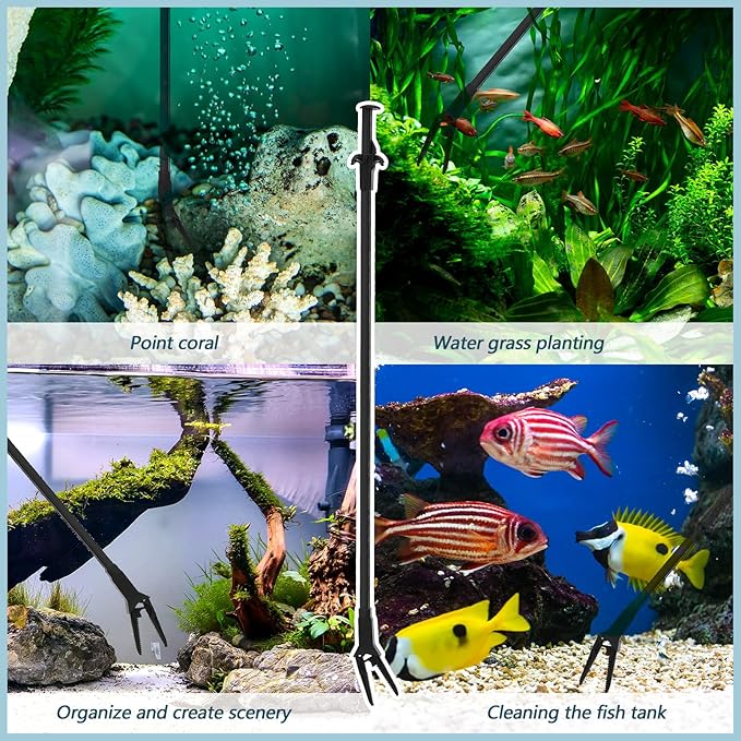 Gisafai 2 Pcs Plastic Aquarium Tongs 27 Inches Long Multi Purpose Trimming - Image 6