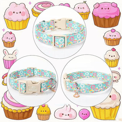 Adjustable Summer Dog Collar, Cute Mint Dessert Dog Collars - Image 5