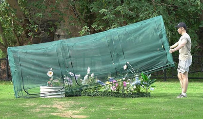 Poray Large 12.3X4FT Tunnel Plant Netting Cover, 4.1FT Tall Crop Cage Tomato - Image 9