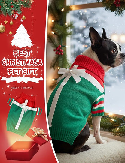 Dog Christmas Sweater, Soft Warm Pet Clothes Coat - Image 2