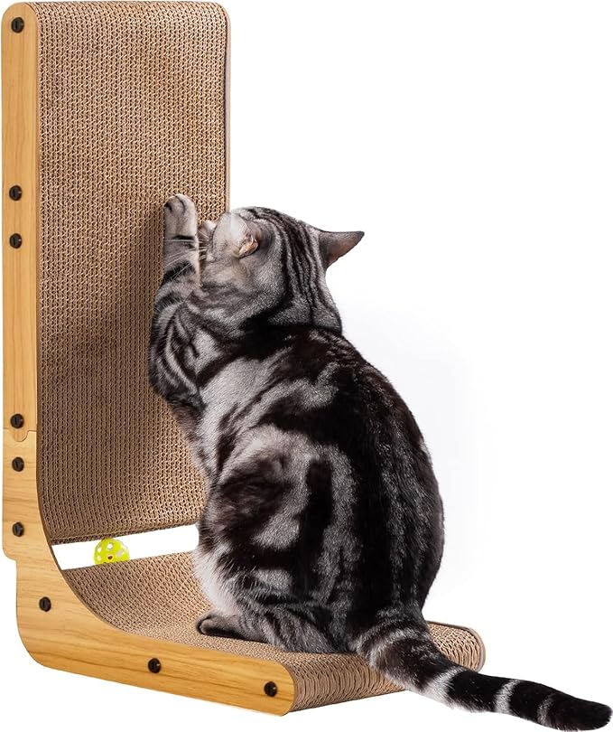 Poils bebe L Shape Cat Scratcher, 26.8 Inch Cat Scratchers by Poilsbebe