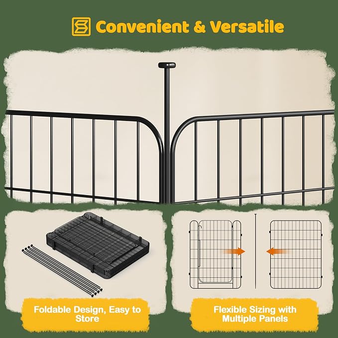 Yaheetech Expandable Dog Playpen, 8 Panel 32 inch Puppy Playpen - Image 9