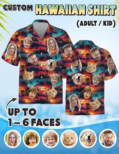 Custom Hawaiian Shirt with Face Photo Picture - Image 3