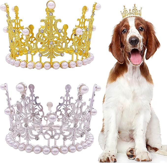 PET SHOW 2pcs Large Dog Crown Headband Sheep Big Pet Hat by PETSHOW