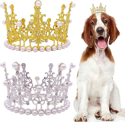PET SHOW 2pcs Large Dog Crown Headband Sheep Big Pet Hat by PETSHOW