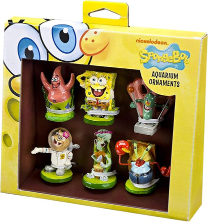 Penn-Plax Officially Licensed Spongebob 6 Piece Mini Aquarium Ornament Set – by Penn-Plax