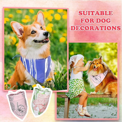 100 Pcs Boho Dog Bandanas Bulk Pet Bibs Colorful Triangle Scarf Boho Pet - Image 6