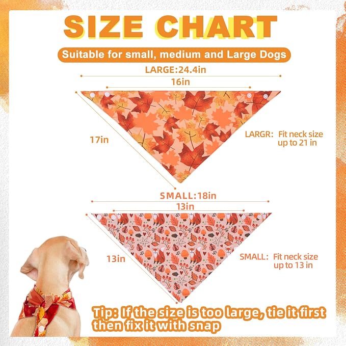 PAWCHIE Dog Bandanas Small Reversible Styles Pet Triangle Scarf Bibs - Image 2
