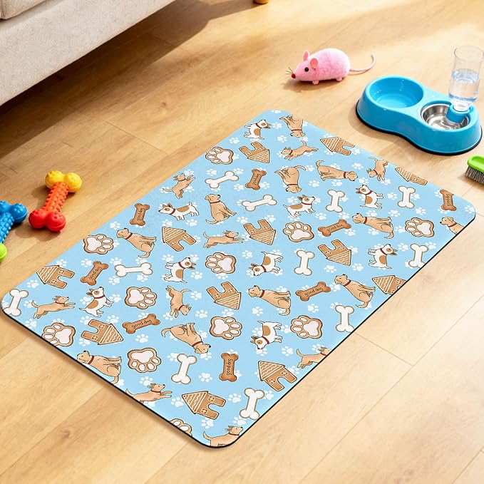 Dog Food Mat for Pet Cat Food Mat, Non-Slip Cat Pet Feeding Mats for Floor - Image 8