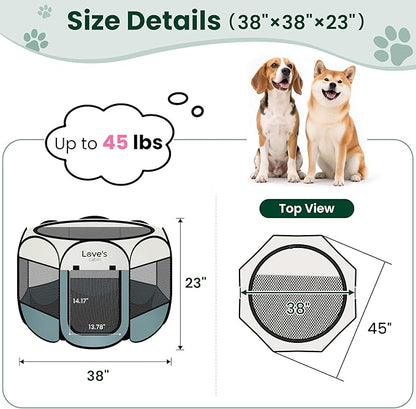 Love's cabin Pet Puppy Dog Playpen, Large Dog Tent Crates Cage Indoor/Outdoor - Image 3