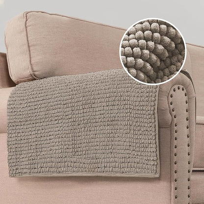 H.VERSAILTEX Plush Chenille Couch Armrest Cover 2 Packs Thick and Soft Sofa - Image 8