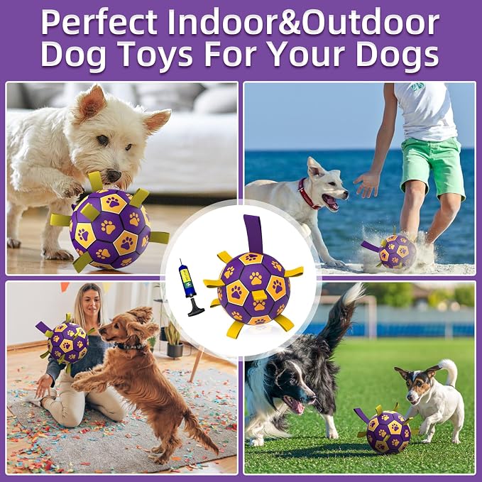 QDAN Dog Ropes Toys, Soccer Ball - Image 5