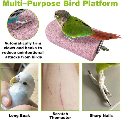 PINVNBY 3 PCS Bird Perches Calcium Parrot Perch Stand Bird Beak Grinding Stone - Image 5