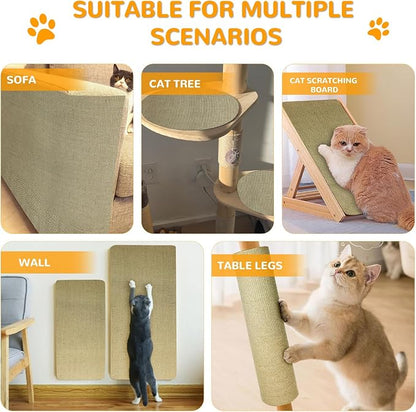 Jute 78.7"x15.8" Trimmable Cat Scratching Mat - Image 6