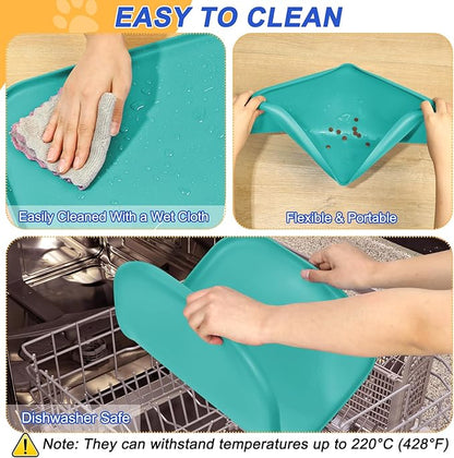 Silicone Pet Feeding Mat with Raised Edge - Image 6