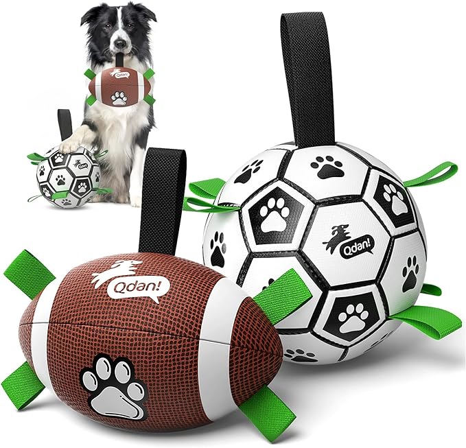 QDAN Dog Soccer Ball Football Set by QDAN