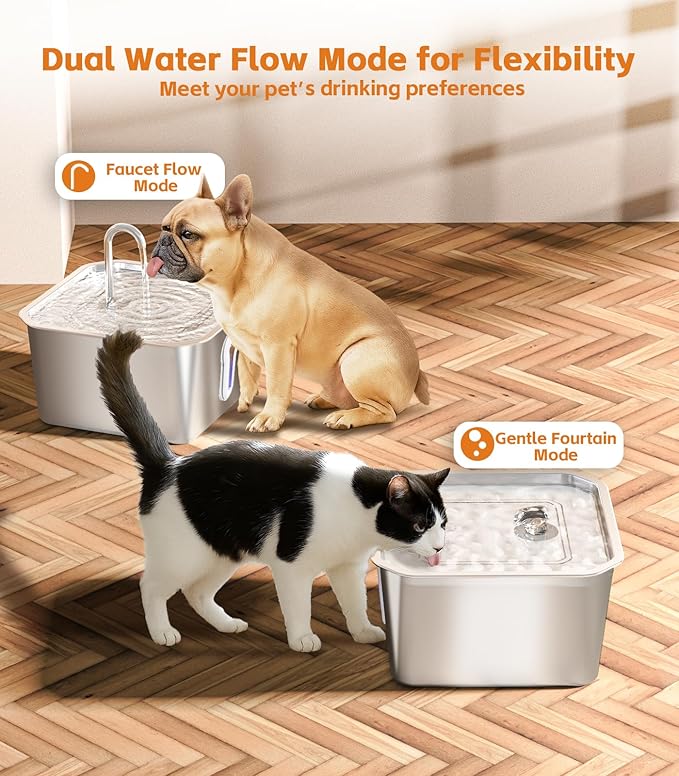 4L Large Capacity Cat Water Fountain Stainless Steel - Image 5
