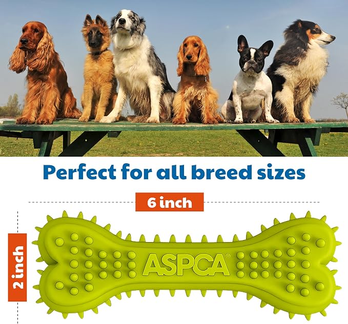 ASPCA 2-Pack Spiky TPR Puppy Teether Bones – Vanilla-Scented Teething Toys - Image 6
