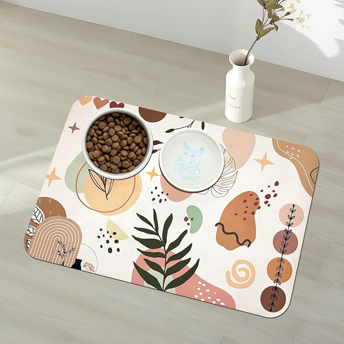 Pet Feeding Mat for Floors Waterproof Dog Mat for Food and Water Absorbent - Image 9