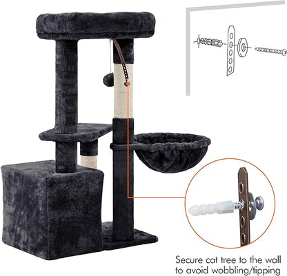 Topeakmart Cat Tree Tower for Indoor Cats, 34.5in Cute Cat Tree Activity Center - Image 9