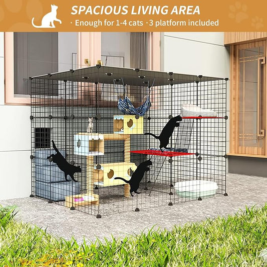 Oneluck 41 Inch Catio Outdoor Cat Enclosure - Image 2
