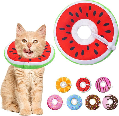 Cat Cone Collar Soft, Adjustable Cat Recovery Collars Kitten Cones to Stop by Seyezo