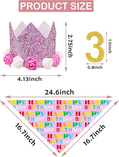 PET SHOW Pink Crown Hat Dog Birthday Party Supplies - Image 2