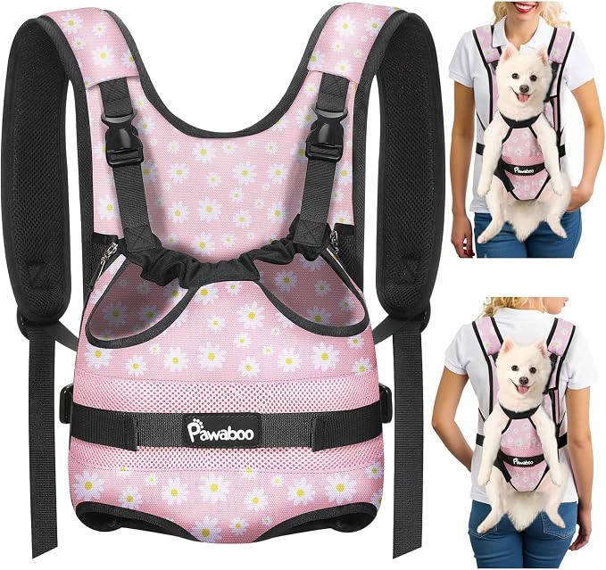 Pawaboo Pet Dog Front Carrier Backpacks, Legs Out Pet Carrier Backpack by Pawaboo