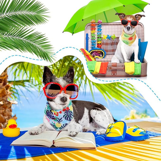 Chunful 100 Pieces Dog Bandanas Bulk Summer Pet Bandanas Pack Triangle Scarf - Image 2