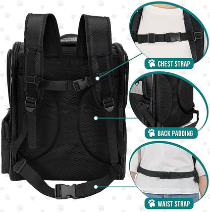 PetAmi Dog Backpack Carrier for Small Large Cat, Ventilated Pet Hiking Backpack - Image 5