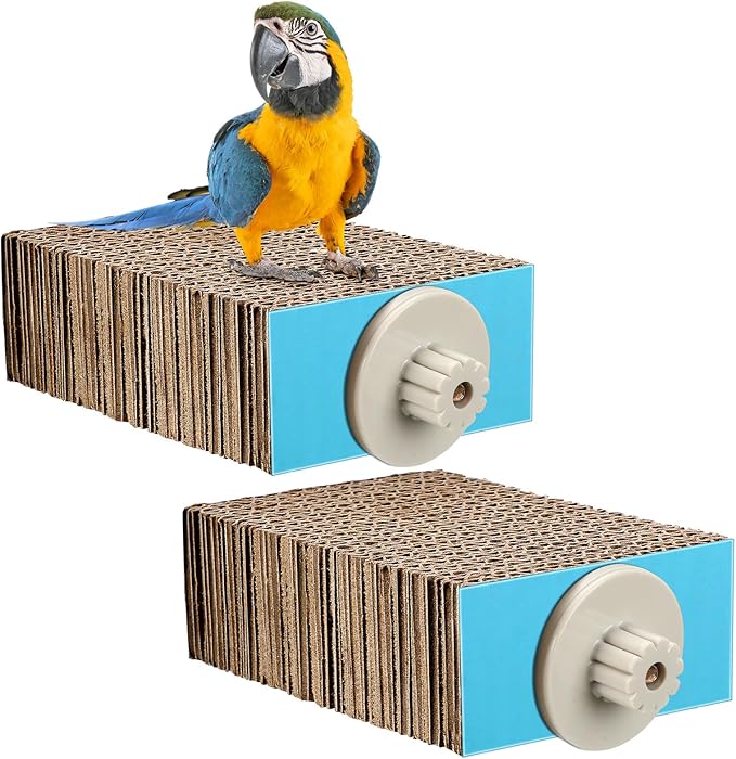 Skyygemm 2 Pieces Parrot Toy Bird Chew Cage Accessories Flat Perch Bird Paw by Skyygemm