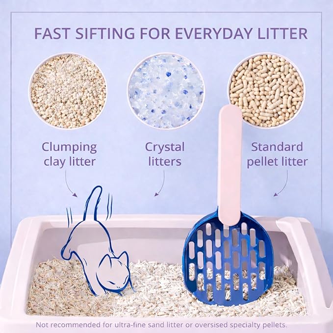 Cat Litter Scoop Sifter, Lightweight & Durable Scooper – Compact Design - Image 6