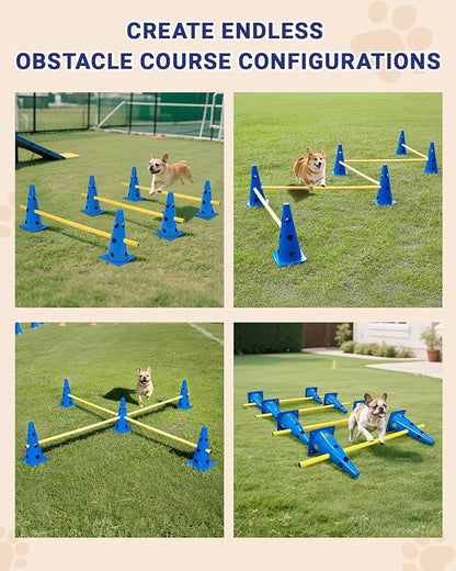 Dog Agility Course Backyard Set, Dog Agility Hurdle Cone Set - Image 6