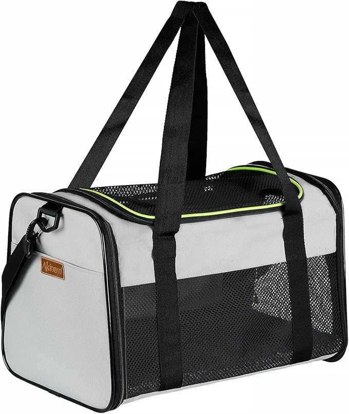 Cat Carrier - Portable Foldable Dog Pet Carrier, Soft-Sided Pet Bag up to 15 Lbs by Akinerri