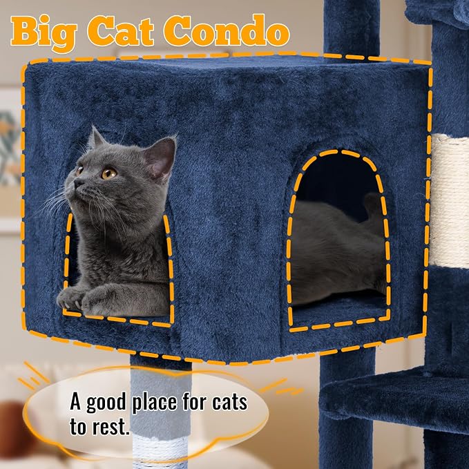 FDW 37.8 inch Cat Tree Cat Tower - Image 5