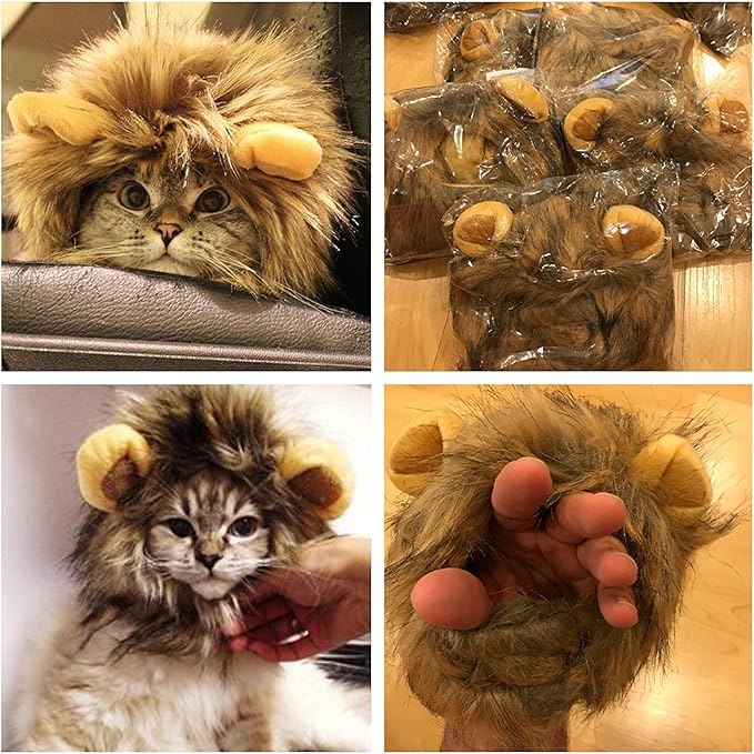 Lion Mane Costume for Cats - Image 9