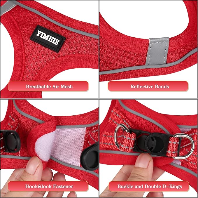 YIMEIS Dog Harness and Leash Set, No Pull Soft Mesh Pet Harness, Reflective - Image 2