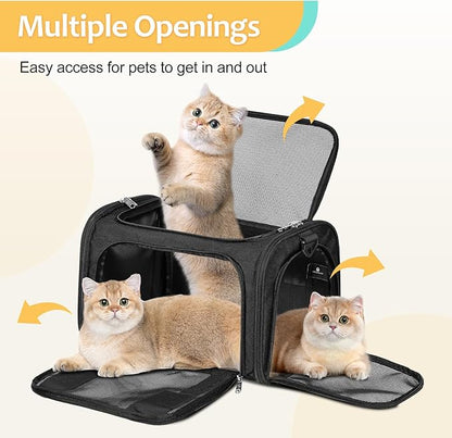 Discala Cat Dog Carrier Up to 15 Lbs TSA Airline Approved Pet Carrier - Image 4