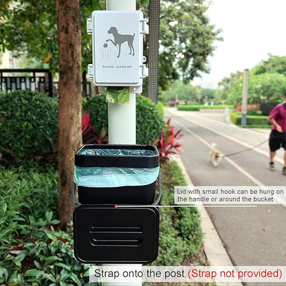 Small Dog Waste Station for Home 1.3Gallon/5L Mountable Doggie Trash Can - Image 4