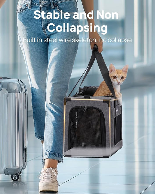 Airline Approved Cat Carrier, Pet Carrier Soft-Sided, Portable Dog Carrier - Image 2
