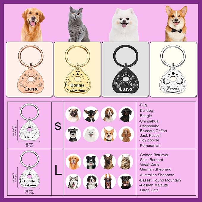Goth Cat Tags Personalized Halloween Gifts - Image 2