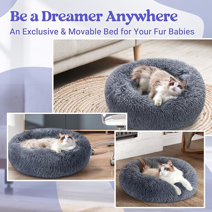 rabbitgoo Cat Beds for Indoor Cats, 20 inches Cat Bed Machine Washable - Image 8