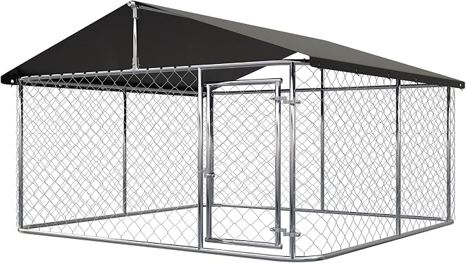 Outdoor Dog Enclosure Heavy Duty Dog Kennel House Mesh Dog Big Cage Pet Kennel by ATTAV