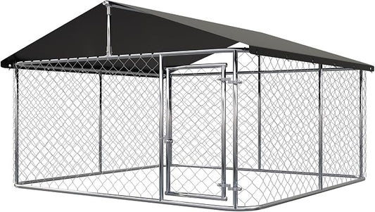 Outdoor Dog Enclosure Heavy Duty Dog Kennel House Mesh Dog Big Cage Pet Kennel by ATTAV