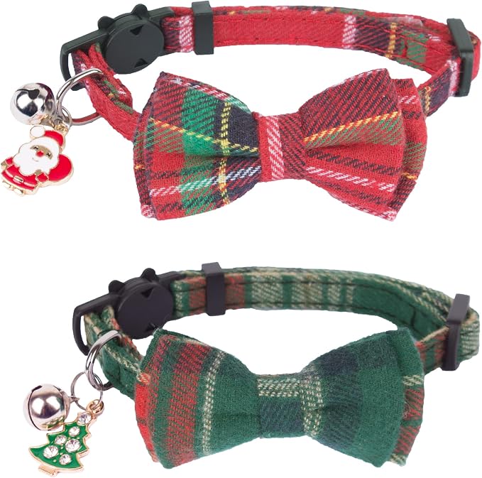 ADOGGYGO Christmas Cat Collars Breakaway by ADOGGYGO