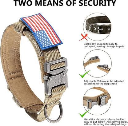 DAGANXI Tactical Dog Collar, Adjustable Military Training Nylon Dog Collar - Image 5
