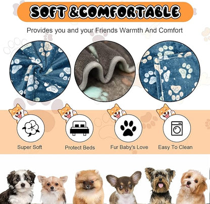 Rezutan Dog Blankets for Medium Pet, 3 Pack Blanket Fuzzy Cat Blankets Washable - Image 2