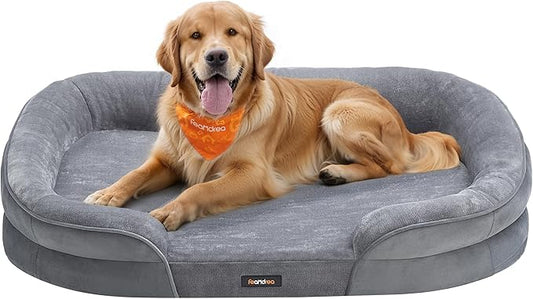 Feandrea Dog Bed, Large Orthopaedic Dog Sofa Bed, Egg Crate Foam, Waterproof by FeandreabySONGMICSHOME