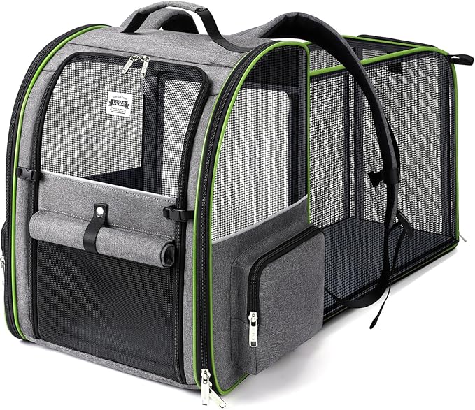 Lekebobor Large Cat Backpack Carrier Expandable Pet Carrier Backpack by LEKEBOBOR